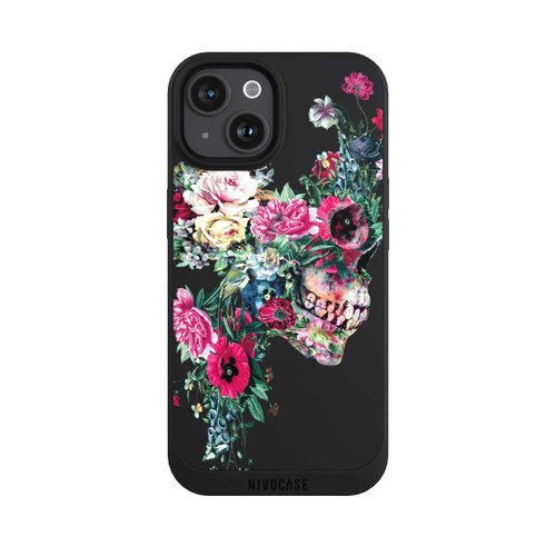 Apple iPhone 15 NIVOpure Flower Skull transparent