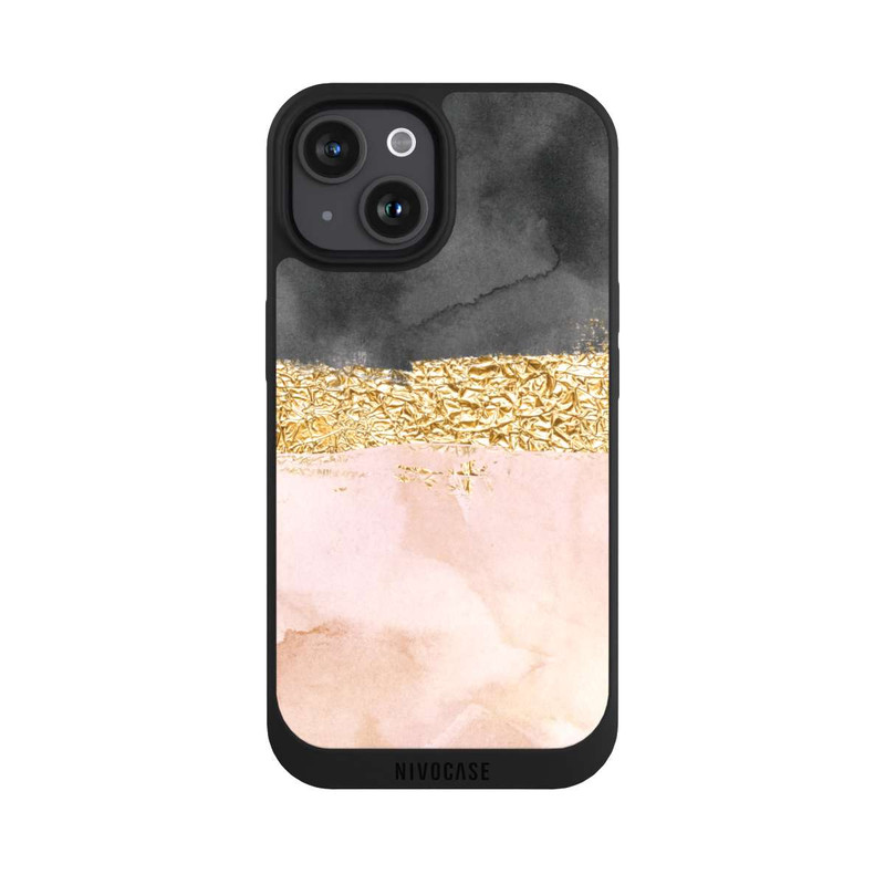 iPhone 15 NIVOpure Goldener Linien Look