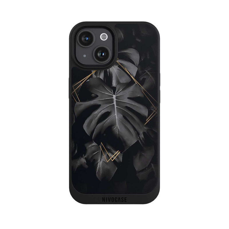 iPhone 15 NIVOpure Feuilles noires