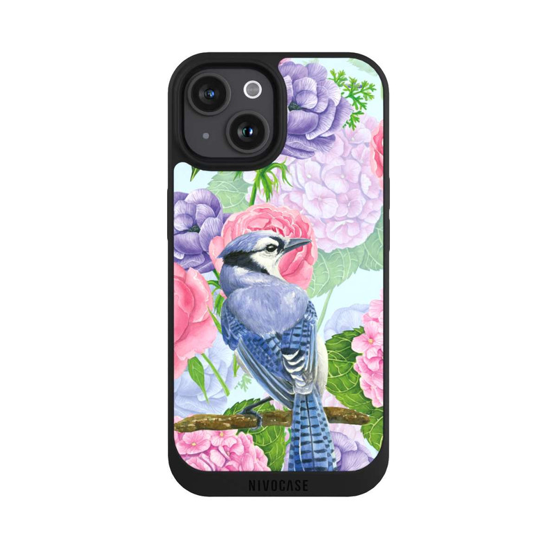 iPhone 15 NIVOpure Blue Jay & Flowers