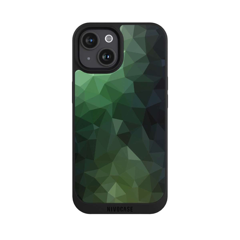 iPhone 15 NIVOpure Polygonal Mosaic Green