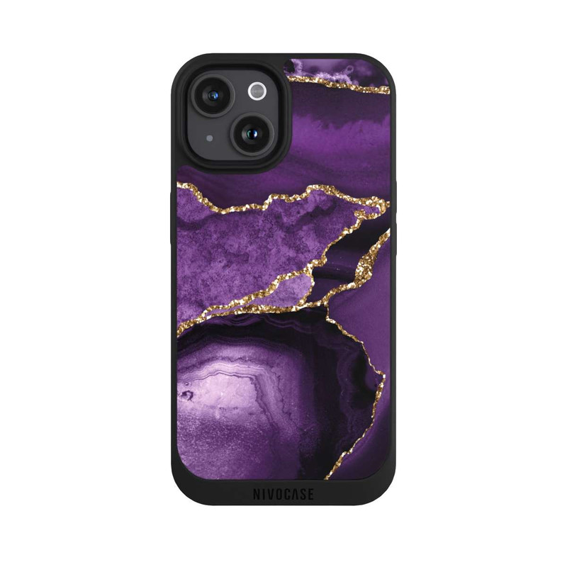 iPhone 15 NIVOpure Lila Marmor Landschaft