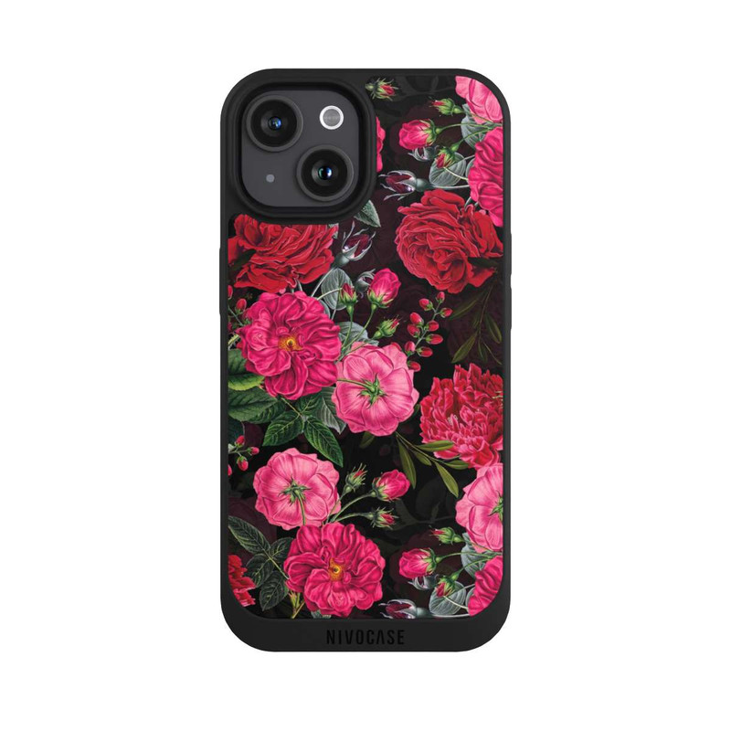 iPhone 15 NIVOpure Pink und Rote Blumen