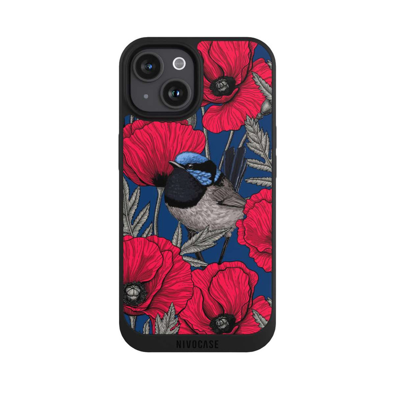 iPhone 15 NIVOpure Fairy-wrens and poppies 2