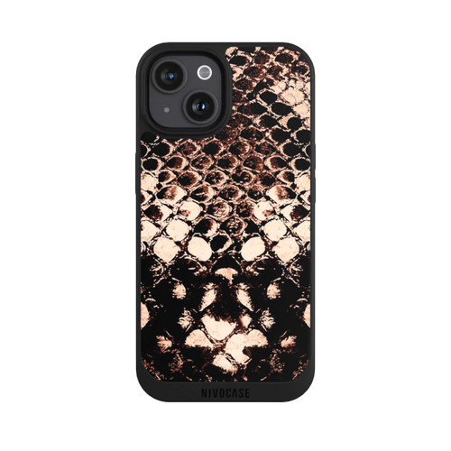 Apple iPhone 15 NIVOpure Rose gold snake print
