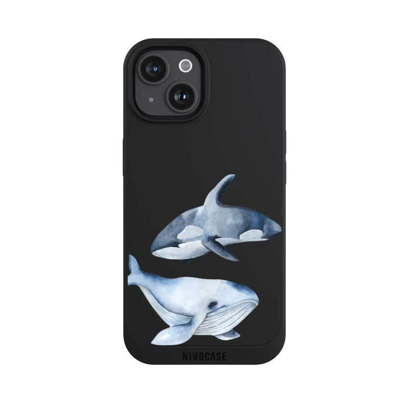 iPhone 15 NIVOpure Baleines transparentes