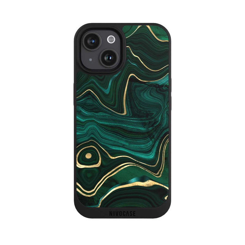 iPhone 15 NIVOpure Malachite gold print