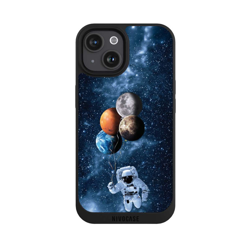iPhone 15 NIVOpure Astronaut mit Planeten