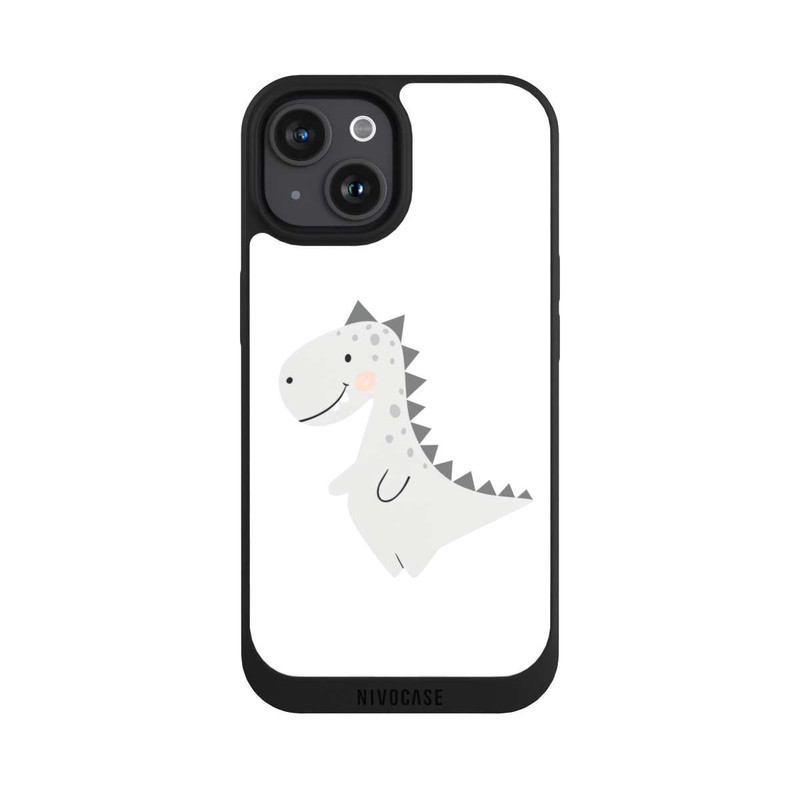iPhone 15 NIVOpure Grauer Dino