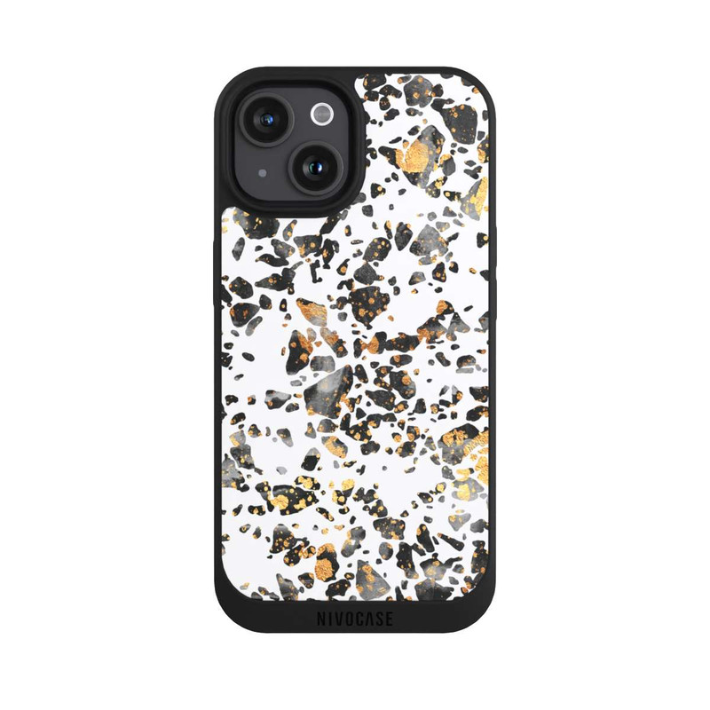 iPhone 15 NIVOpure Gold Speckled Terrazzo