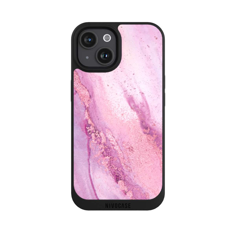 iPhone 15 NIVOpure Lila Marmorwand