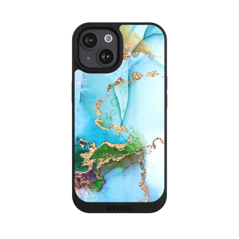 iPhone 15 NIVOpure Colourful Marble Glitterlook