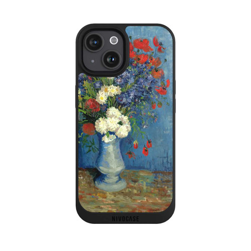 Apple iPhone 15 NIVOpure Stillleben Vase mit Kornblumen und Mohnblumen von Vincent Van Gogh