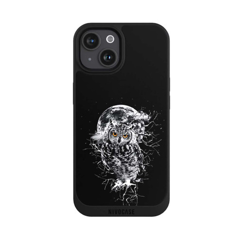 Apple iPhone 15 NIVOpure Owl in black/white