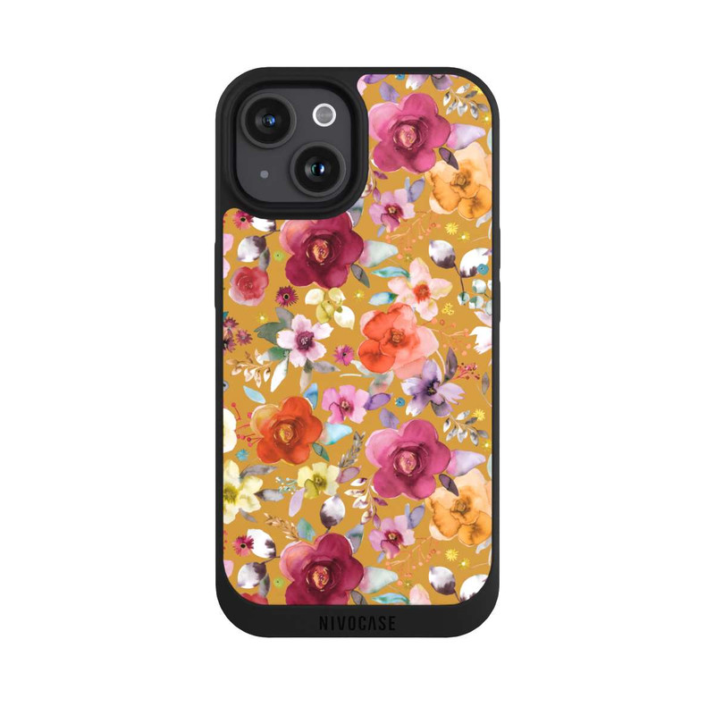 iPhone 15 NIVOpure Bouquets de fleurs printanières moutarde