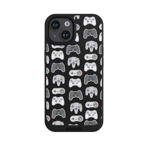 Apple iPhone 15 NIVOpure Controller Pattern Black Background