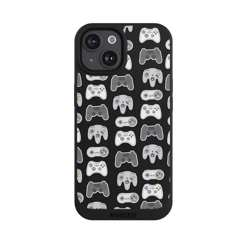 iPhone 15 NIVOpure Controller Pattern Black Background