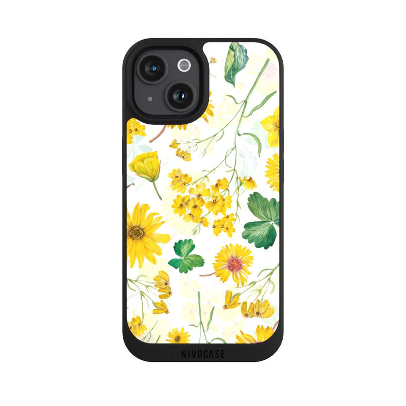 iPhone 15 NIVOpure Gelbes Frühlingsmuster