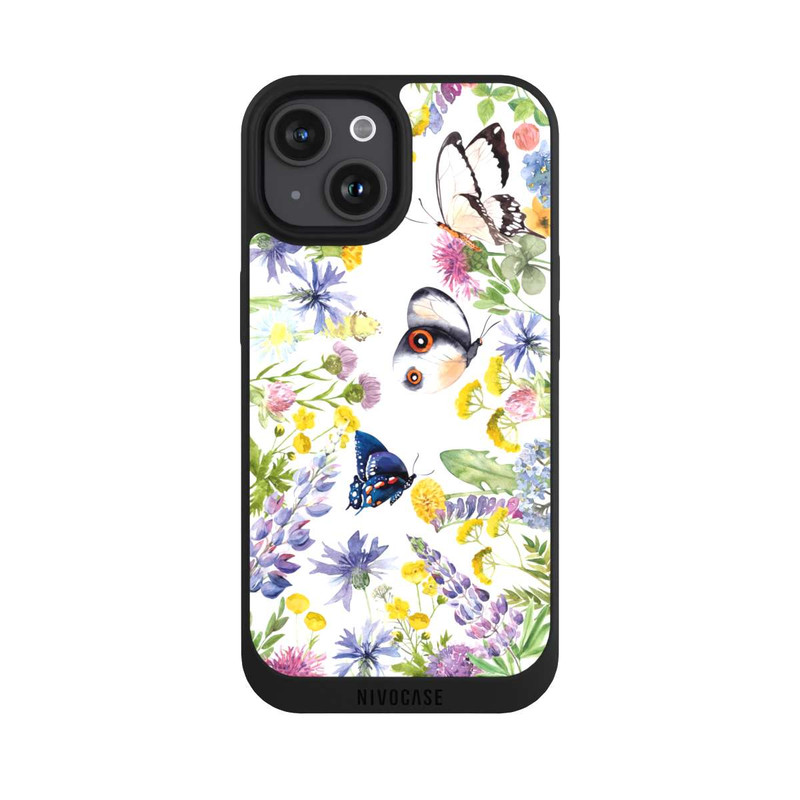 iPhone 15 NIVOpure Colourful Spring Flowers and Butterflies