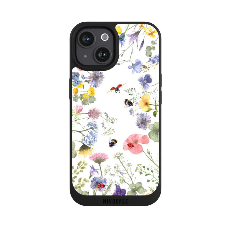 iPhone 15 NIVOpure Colourful Spring Flowers and Bees