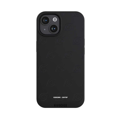 Apple iPhone 15 NIVOpure Schwarzes Konoha-Muster Transparent