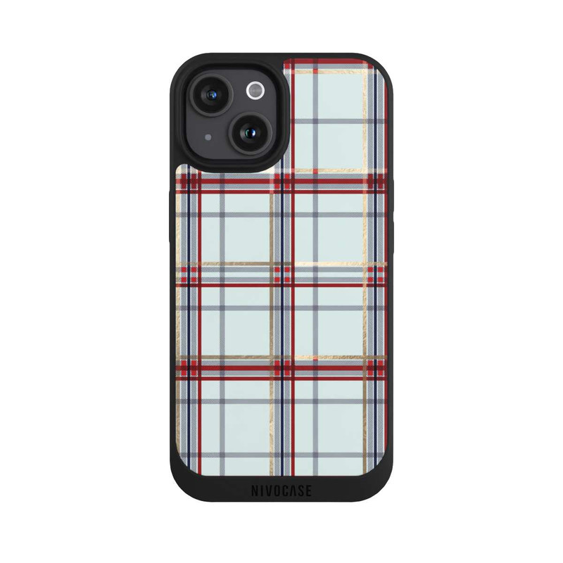 iPhone 15 NIVOpure Tartan Blue