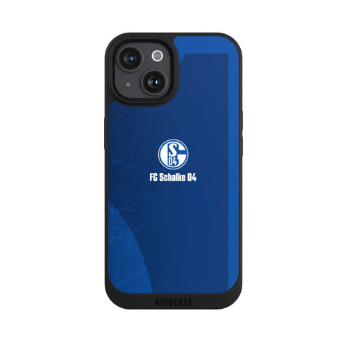 Apple iPhone 15 NIVOpure Schalke 04 Blauer Hintergrund Mit Logo