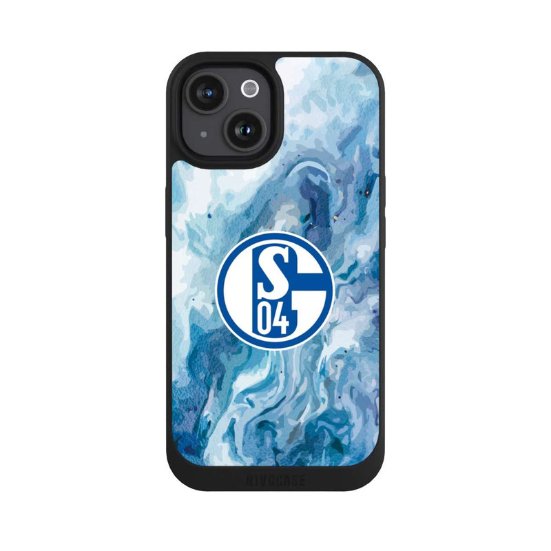 iPhone 15 NIVOpure Schalke 04 Flüssig Blau
