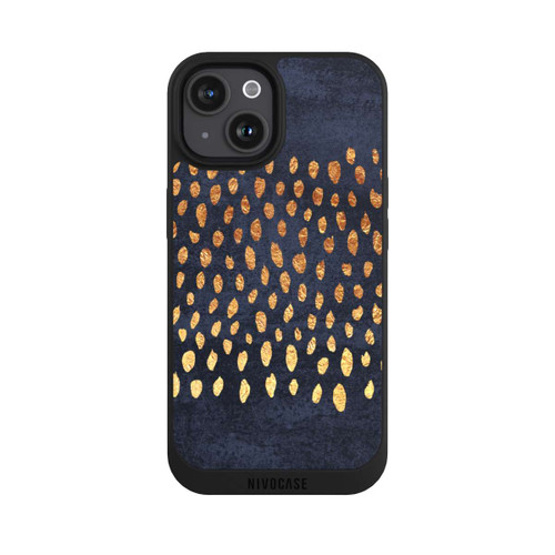 Apple iPhone 15 NIVOpure Pattern Play-Gold and Navy
