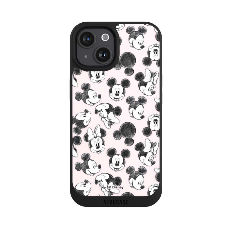iPhone 15 NIVOpure Minnie & Mickey Viele Gesichter Pink