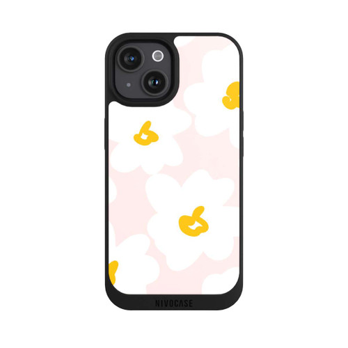Apple iPhone 15 NIVOpure Retro Flower Wall Daisy Apricot