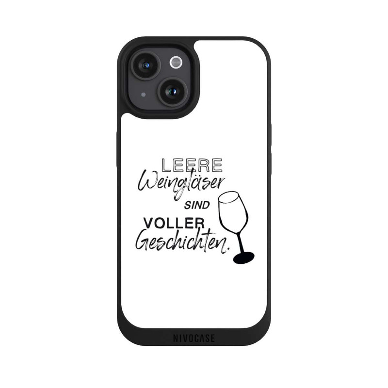 iPhone 15 NIVOpure Leere Weingläser