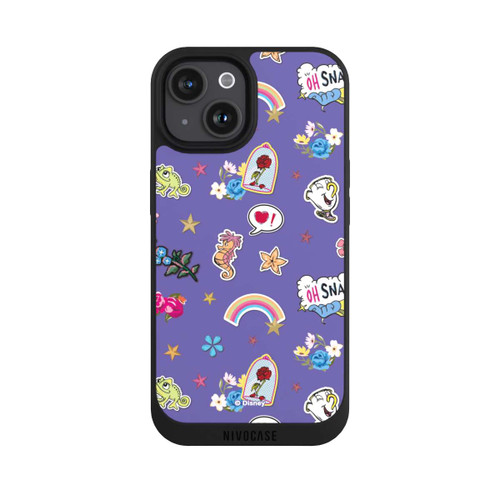 Apple iPhone 15 NIVOpure Princess Pattern Purple Disney Princess