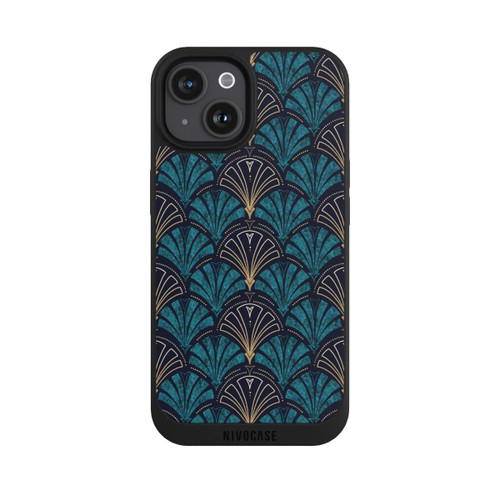 Apple iPhone 15 NIVOpure Éventails Art Déco Or