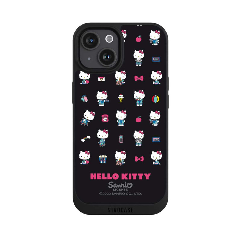 iPhone 15 NIVOpure Hello Kitty 90s Schwarz