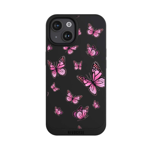 Apple iPhone 15 NIVOpure Schmetterlinge pink