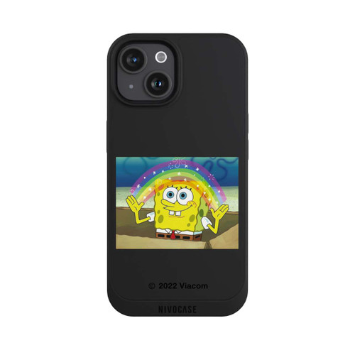 Apple iPhone 15 NIVOpure Spongebob - Regenbogen Meme transparent