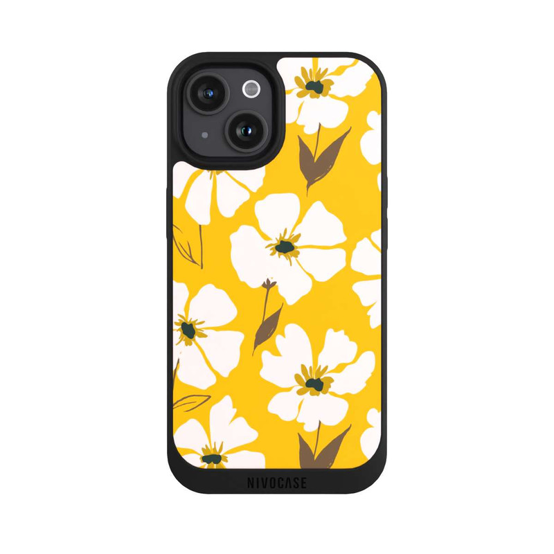 iPhone 15 NIVOpure Prairie Fleurie Ocre Jaune