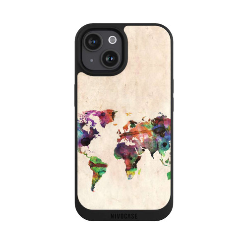 Apple iPhone 15 NIVOpure Carte du monde de Michael Tompsett