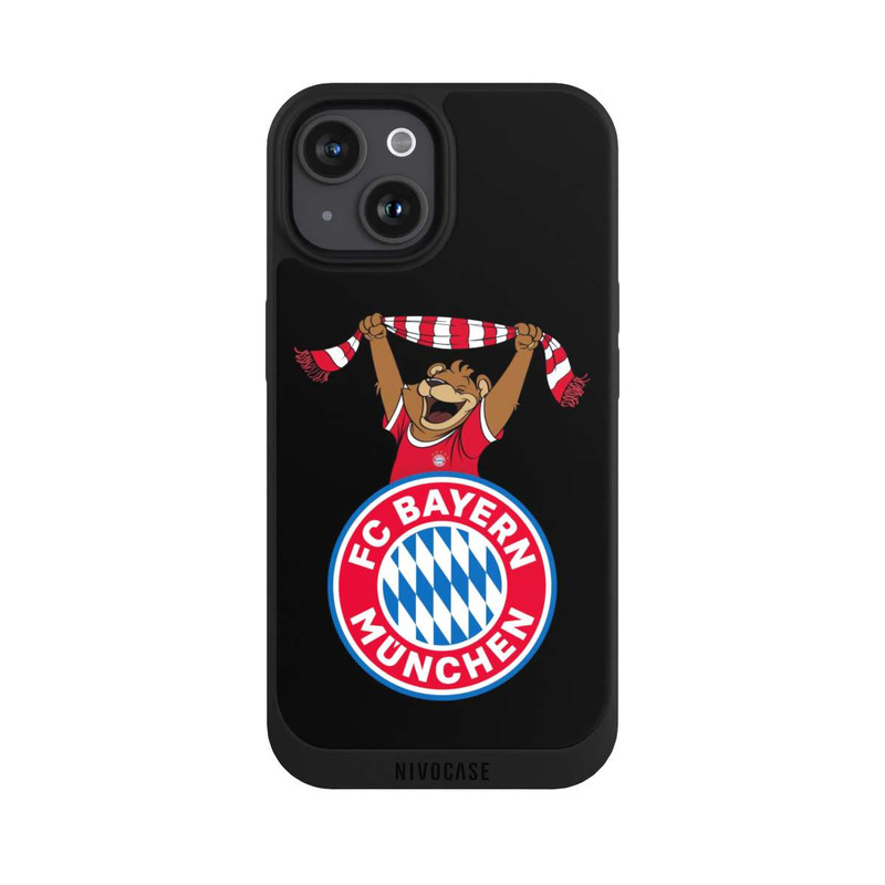 iPhone 15 NIVOpure Bernie Jubel mit Schal Schwarz