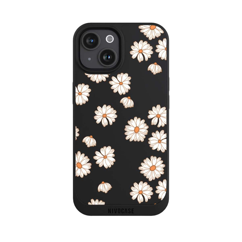iPhone 15 NIVOpure Flowerpower Wallpaper White