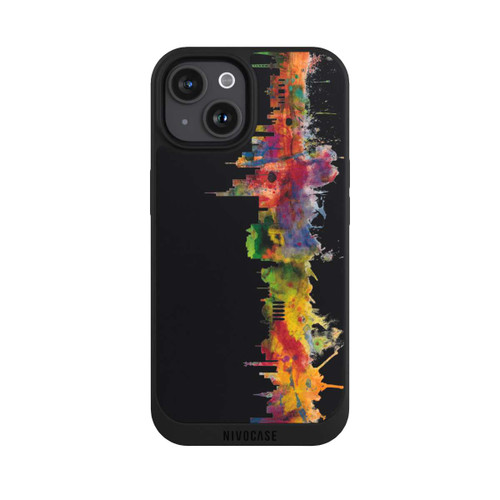 Apple iPhone 15 NIVOpure Ligne d'horizon de Berlin Noir