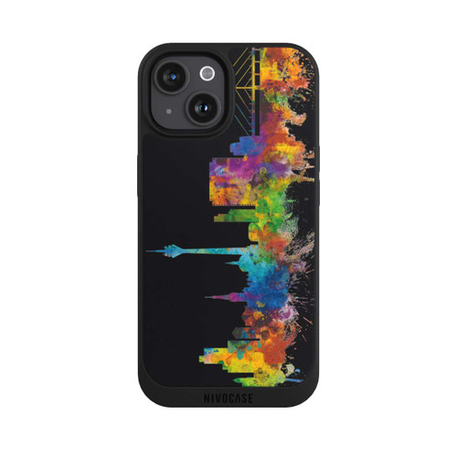 Apple iPhone 15 NIVOpure Düsseldorf Allemagne Ligne d'horizon noire