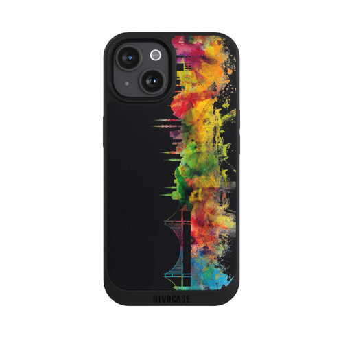 Apple iPhone 15 NIVOpure Ligne d'horizon d'Istanbul Turquie Noir