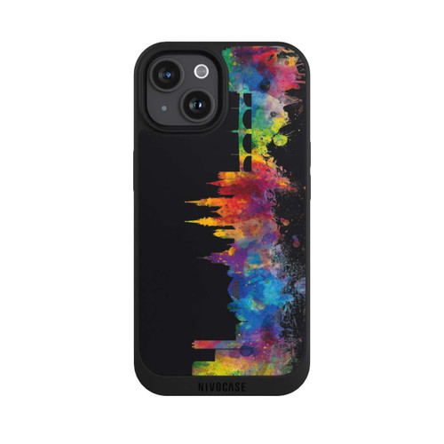 Apple iPhone 15 NIVOpure Bâle Suisse Ligne d'horizon Noir