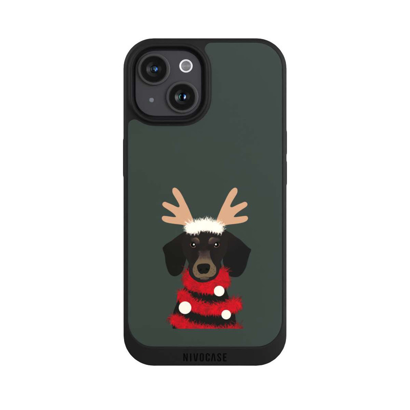 iPhone 15 NIVOpure teckel de Noël