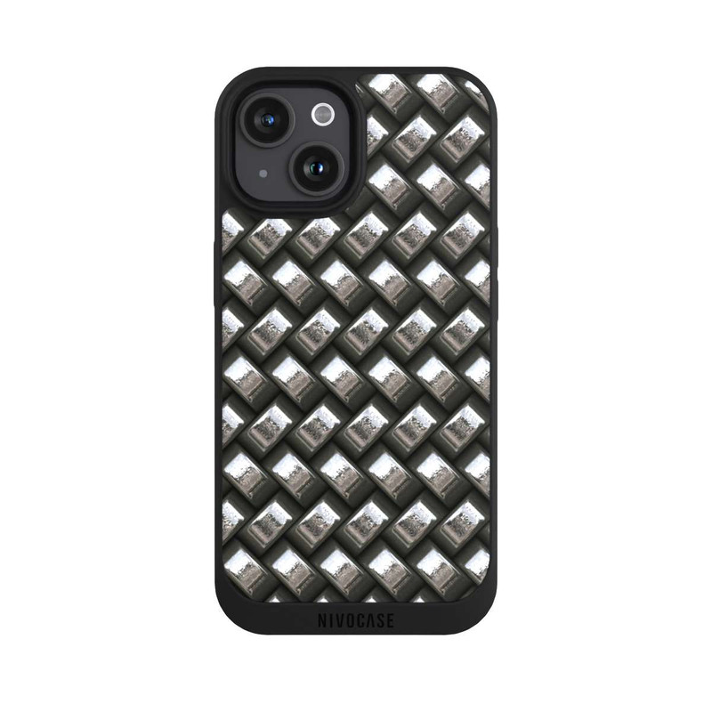 iPhone 15 NIVOpure Glamour Silver Metal