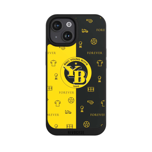 Apple iPhone 15 NIVOpure BSC YB Jaune Noir Motif