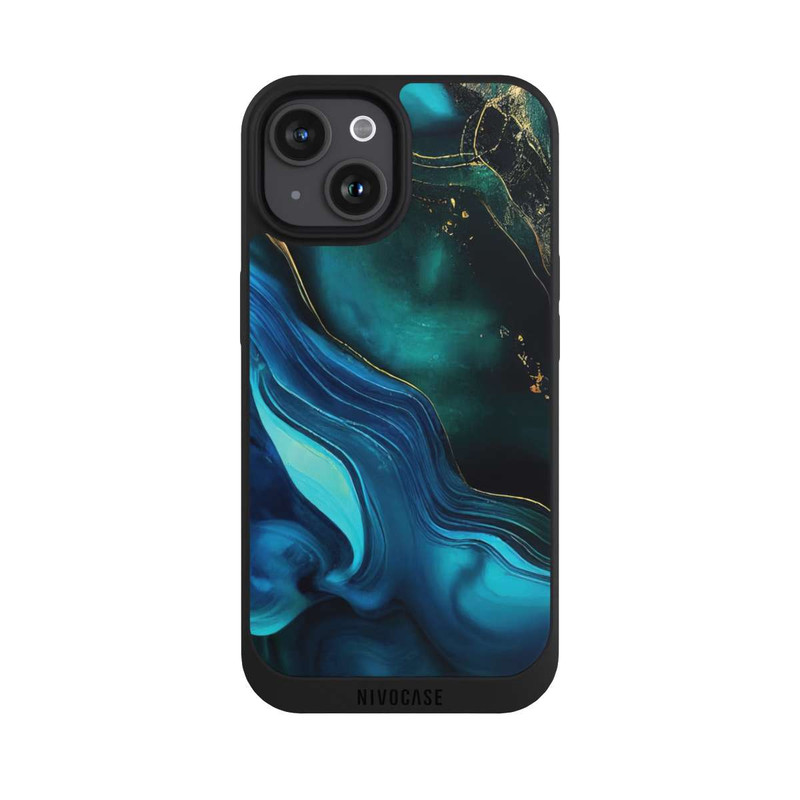 iPhone 15 NIVOpure Blue Gold Ink