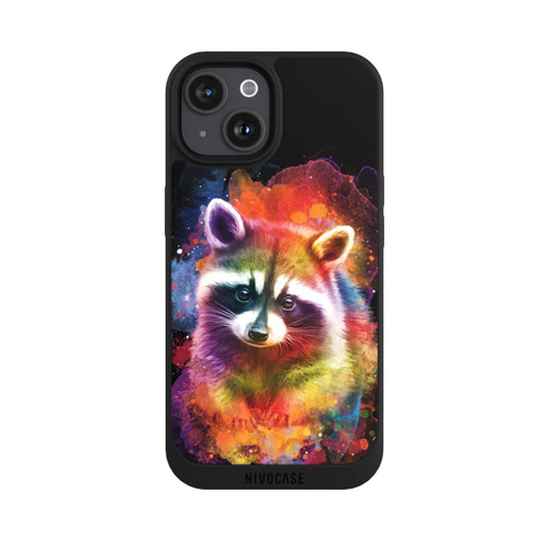 Apple iPhone 15 NIVOpure Happy Racoon Black
